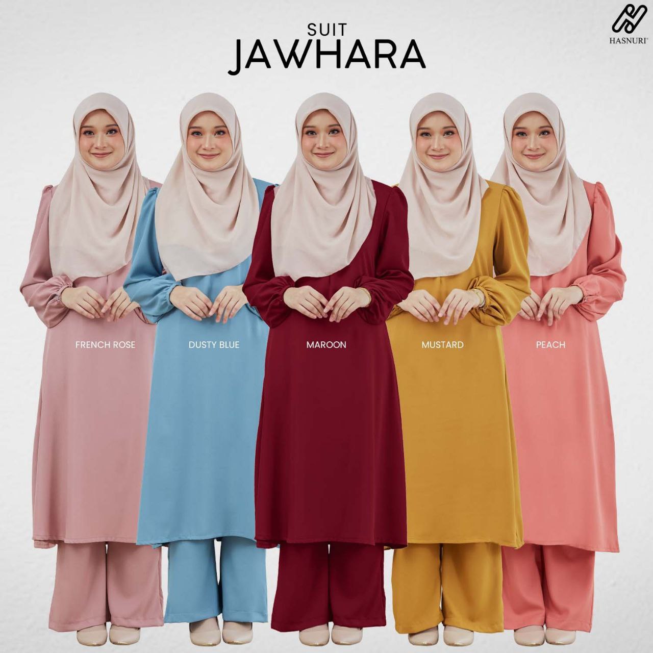 Suit Jawhara - Maroon