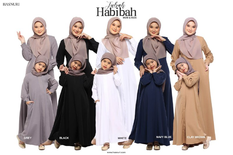 Jubah Habibah Kids - Clay Brown