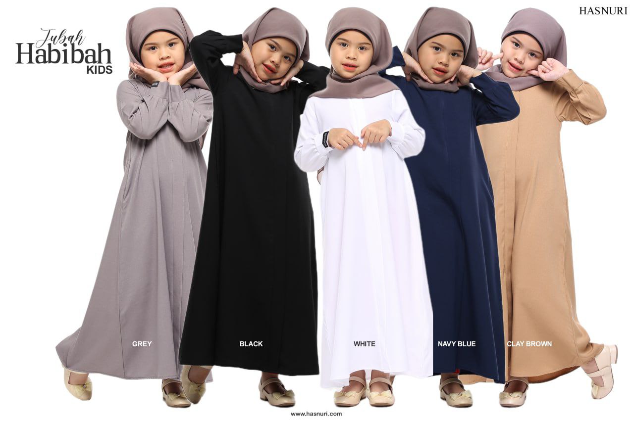 Jubah Habibah Kids - Navy Blue