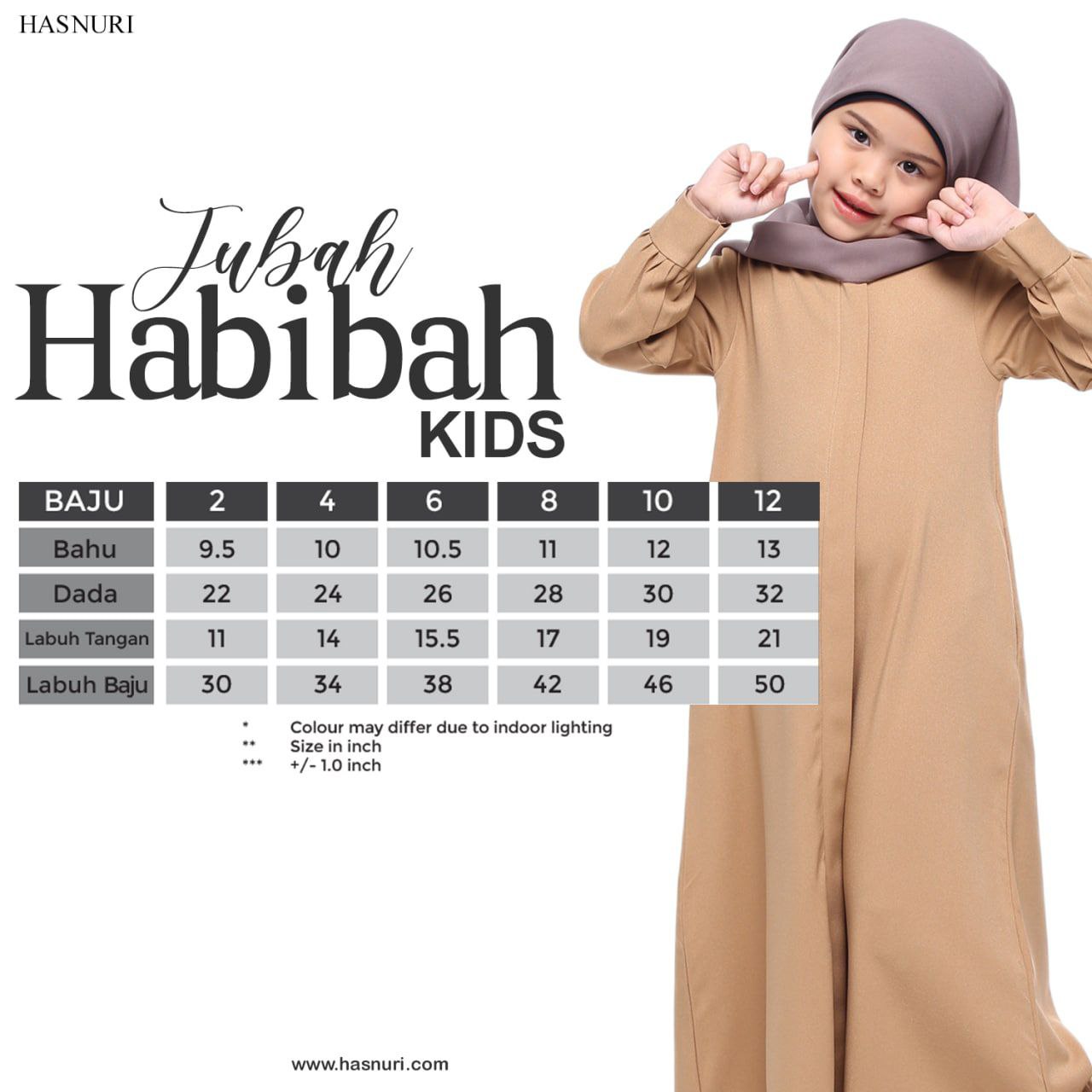 Jubah Habibah Kids - Navy Blue