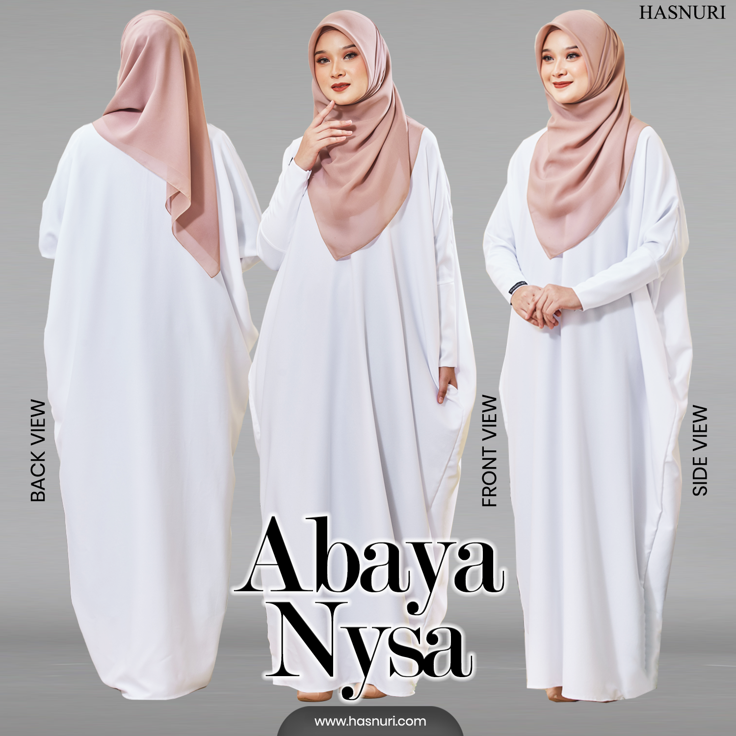 Abaya Nysa - White
