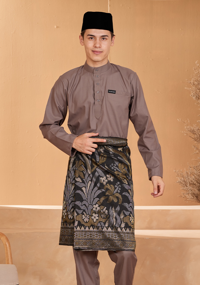 Baju Melayu Aziz - Ash Brown&w=300&zc=1