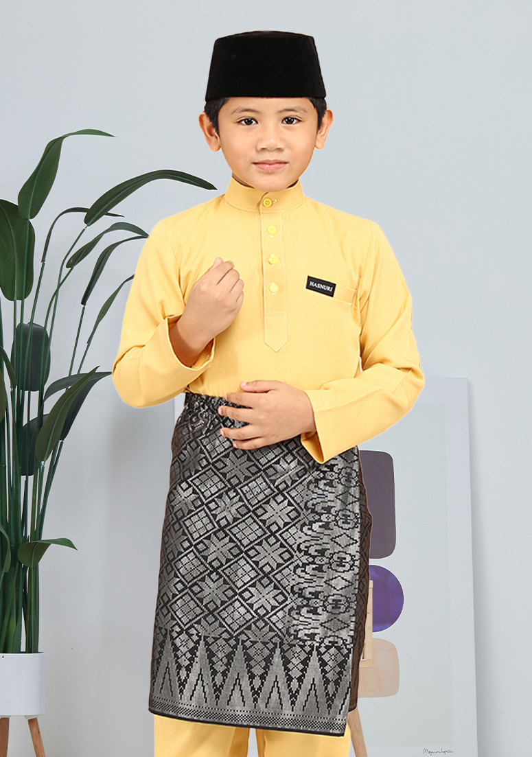 Baju Melayu Kashaf Kids - Butter Yellow&w=300&zc=1