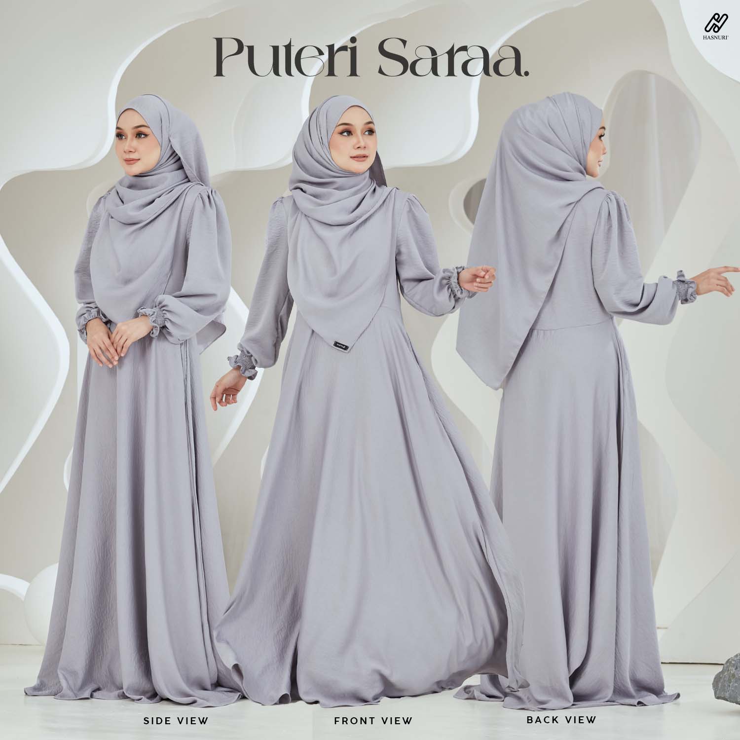 Dress Puteri Saraa - Navy Blue