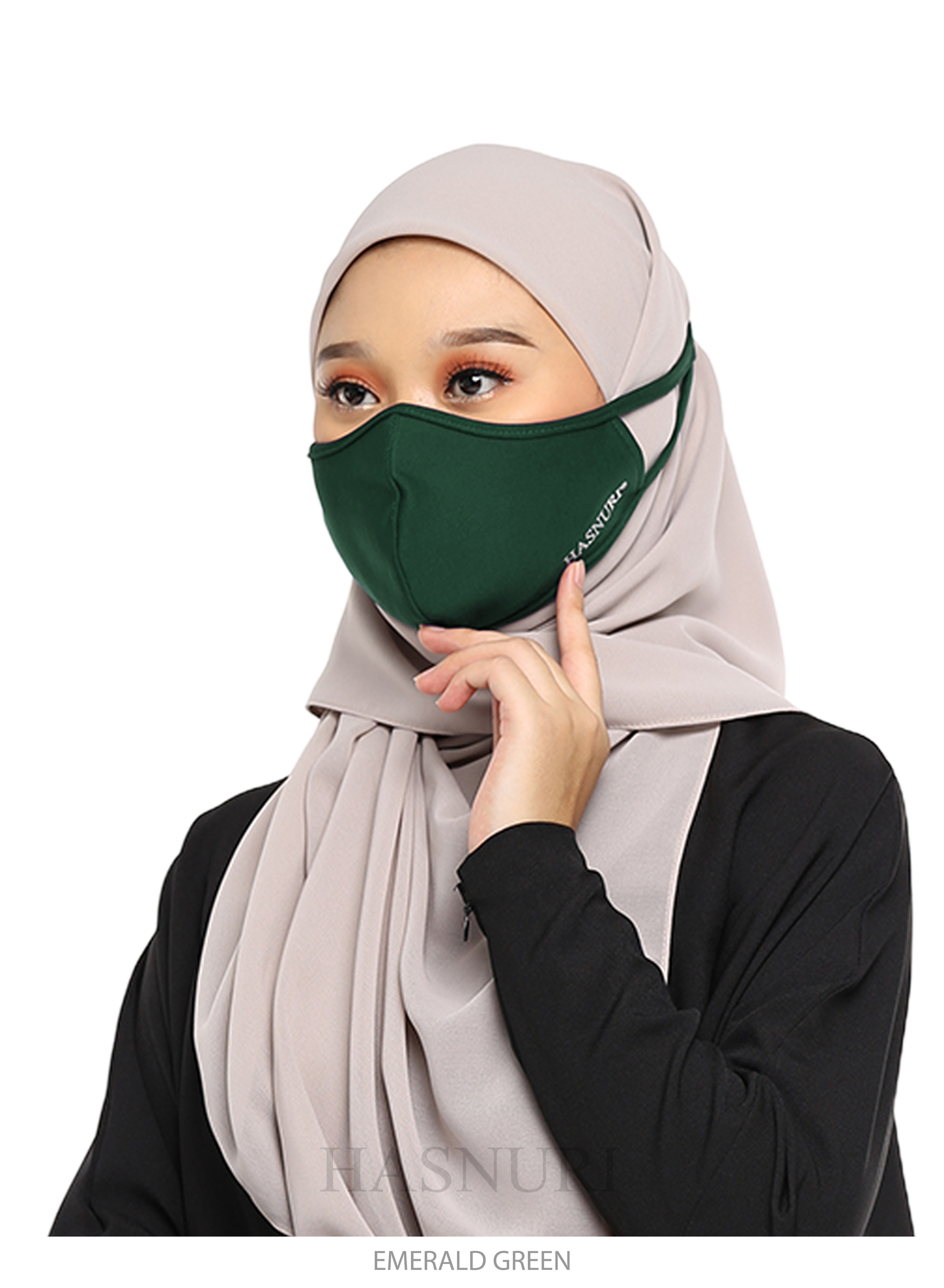 Face Mask Hasnuri - Emerald Green&w=300&zc=1