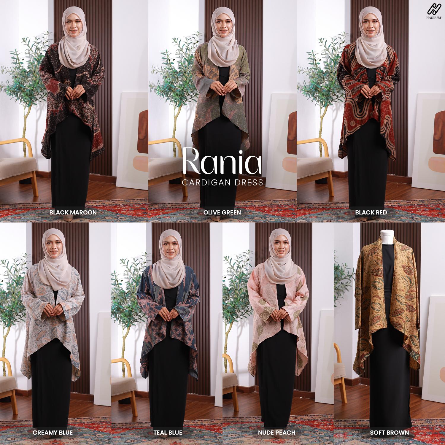 Rania Cardigan Dress - Black Red