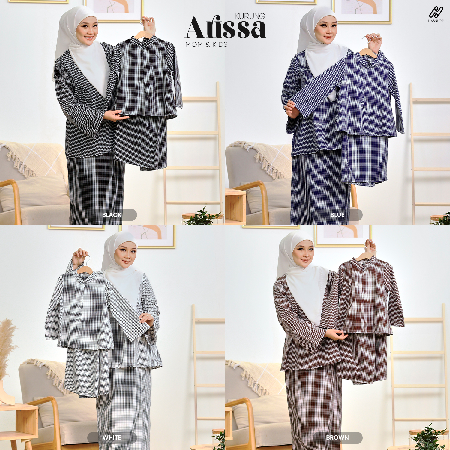 Kurung Arissa Kids - White