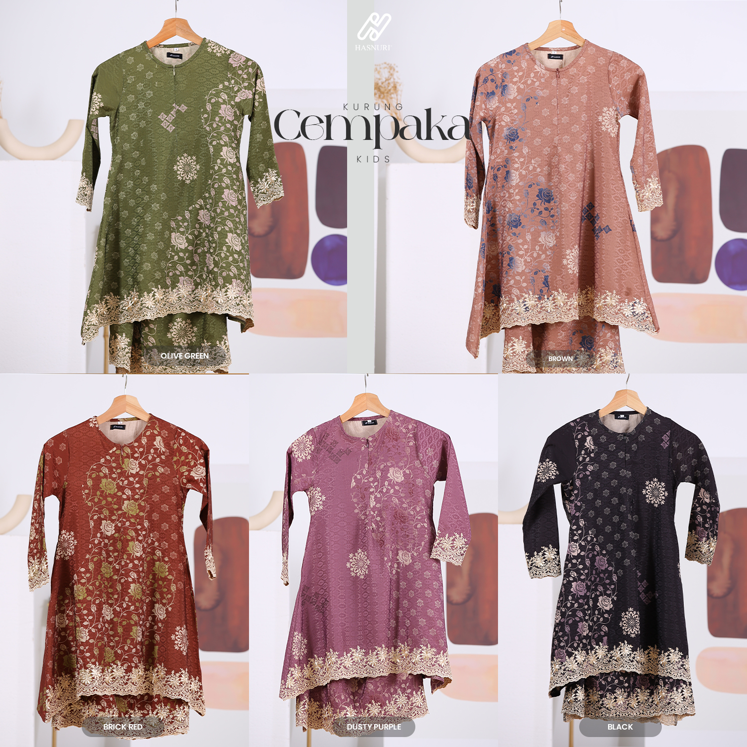 Kurung Cempaka Kids - Black