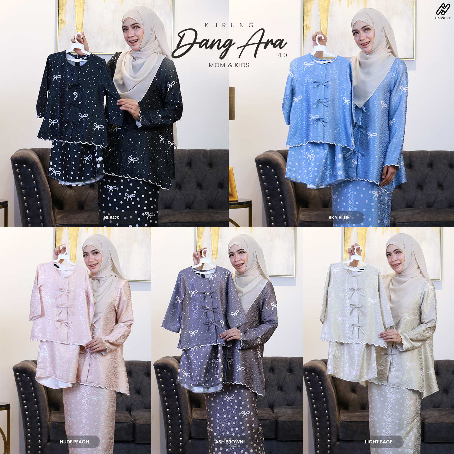 Kurung Dang Ara Kids 4.0 - Sky Blue