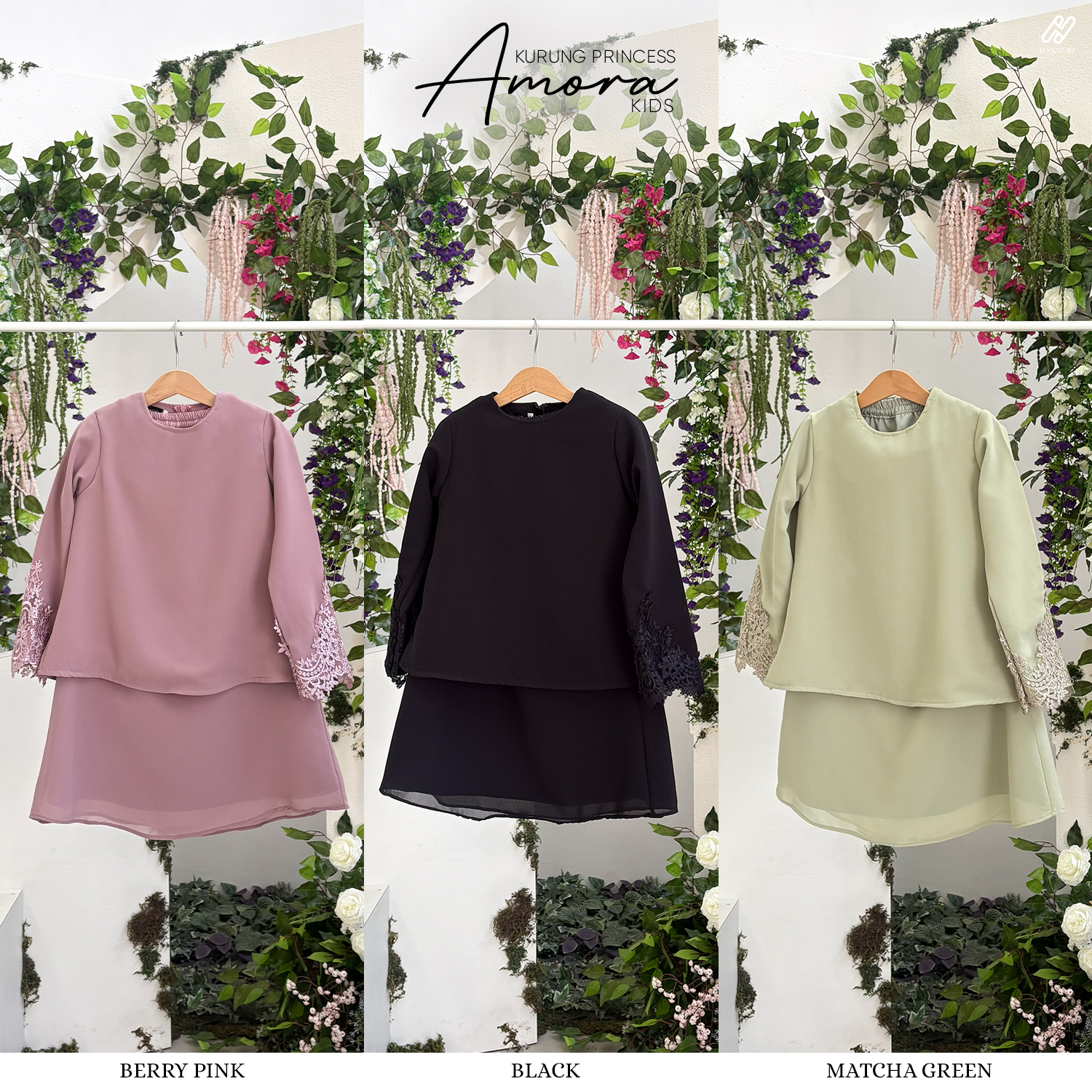 Kurung Princess Amora Kids - Black