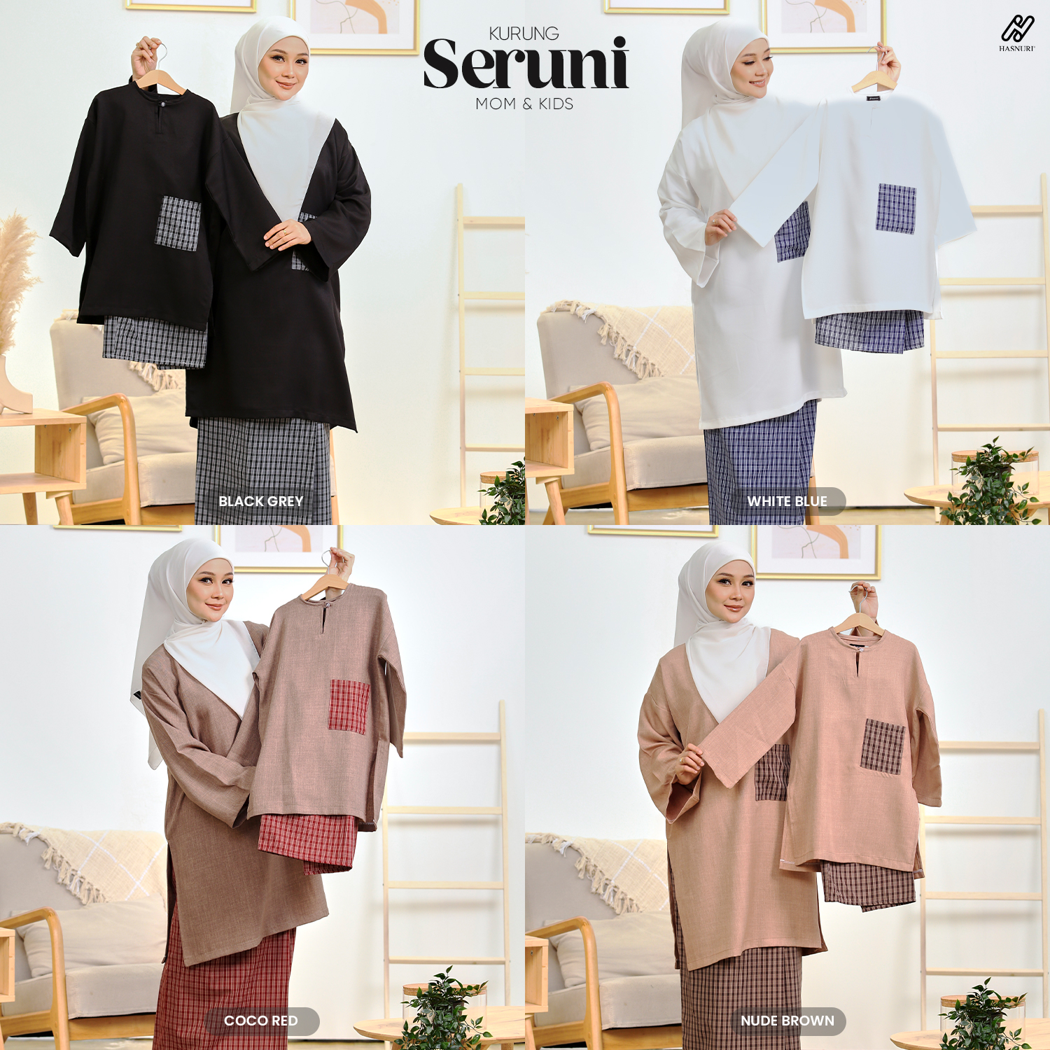 Kurung Seruni Kids - Coco Red