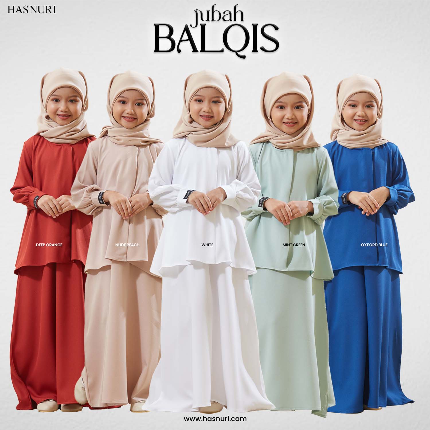 Jubah Balqis Kids - Mint Green