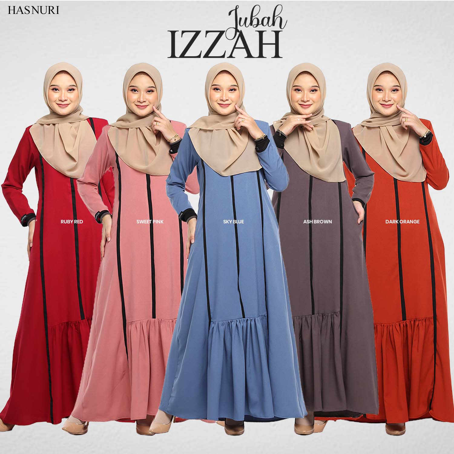 Jubah Izzah - Sweet Pink