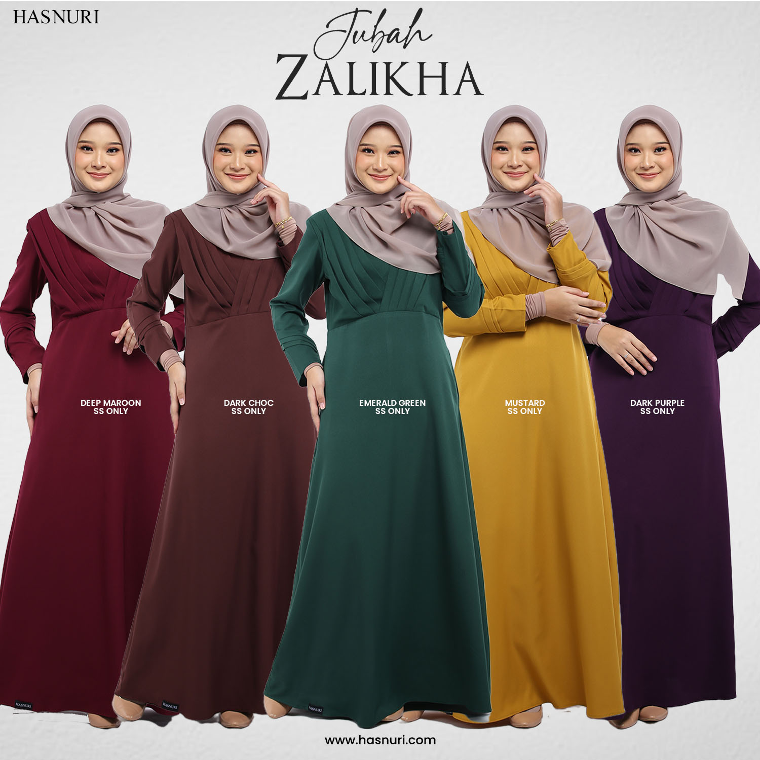 Jubah Zalikha - Emerald Green
