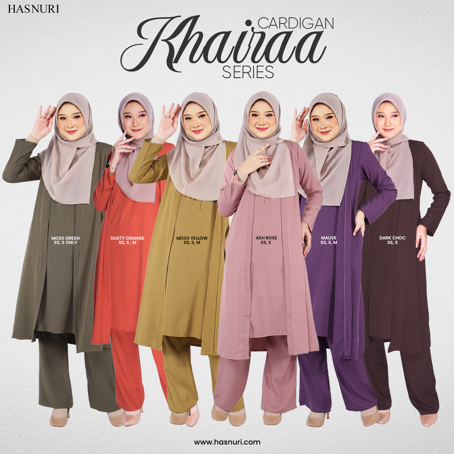 Khairaa Cardigan Series - Moss Yellow