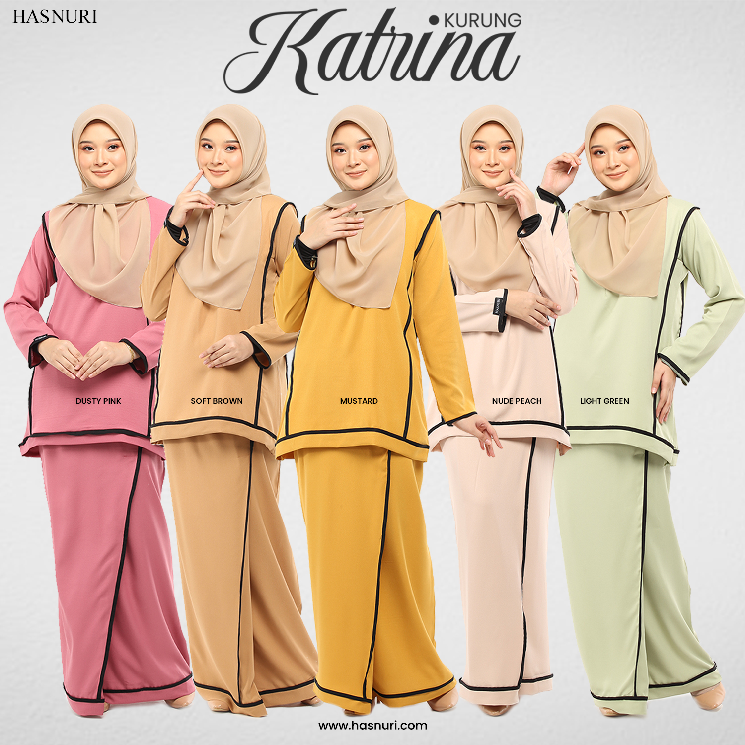 Kurung Katrina - Mustard