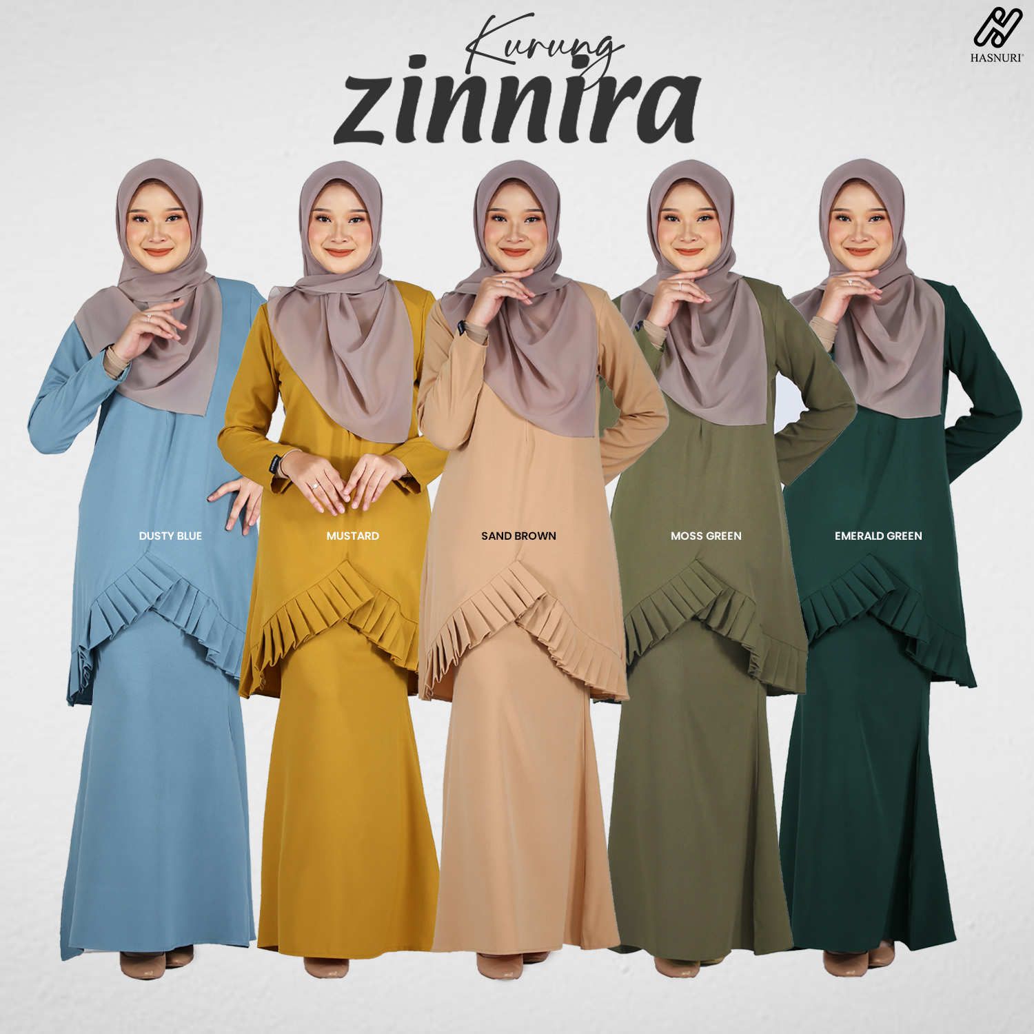 Kurung Zinnira - Mustard