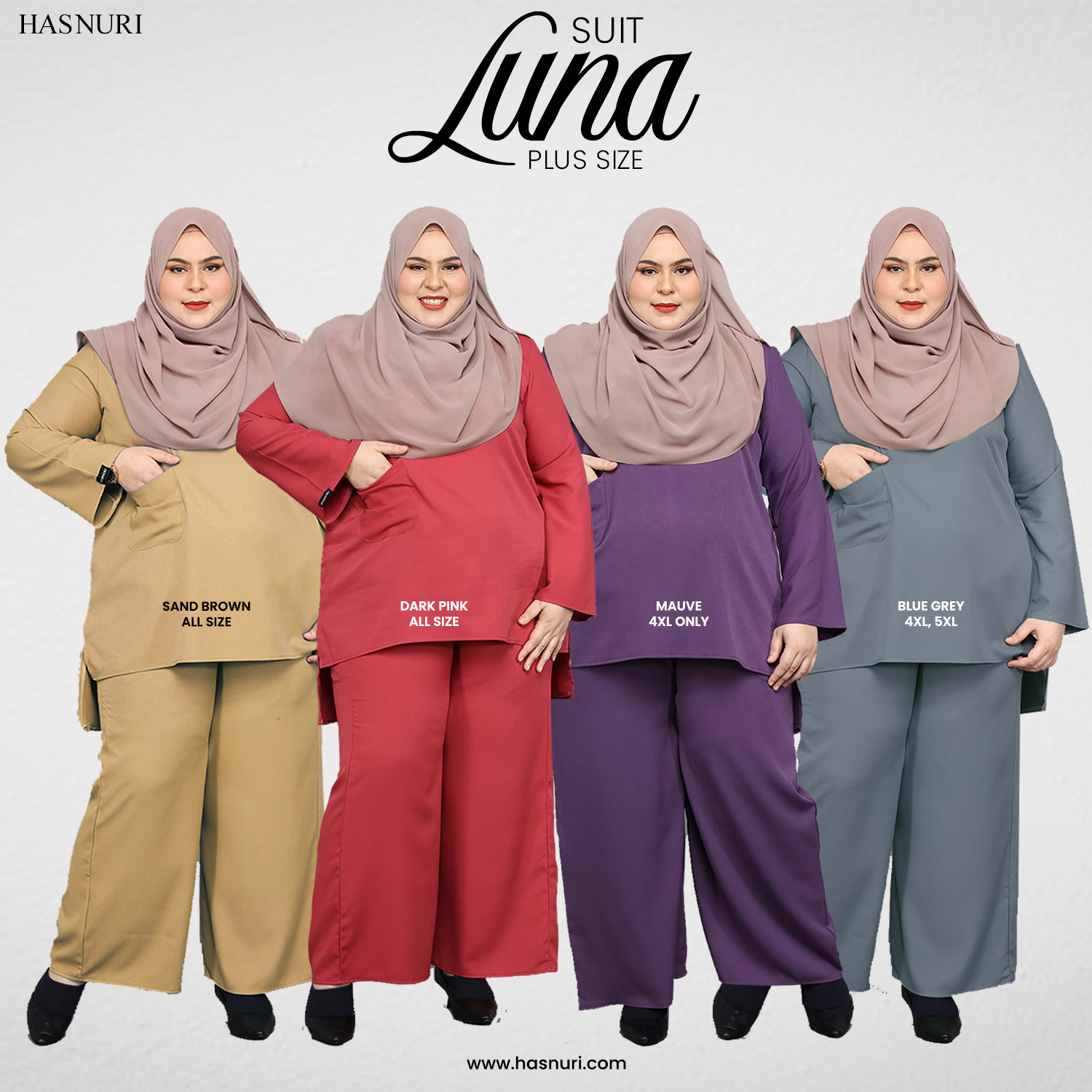 Suit Luna Plus Size - Dark Pink