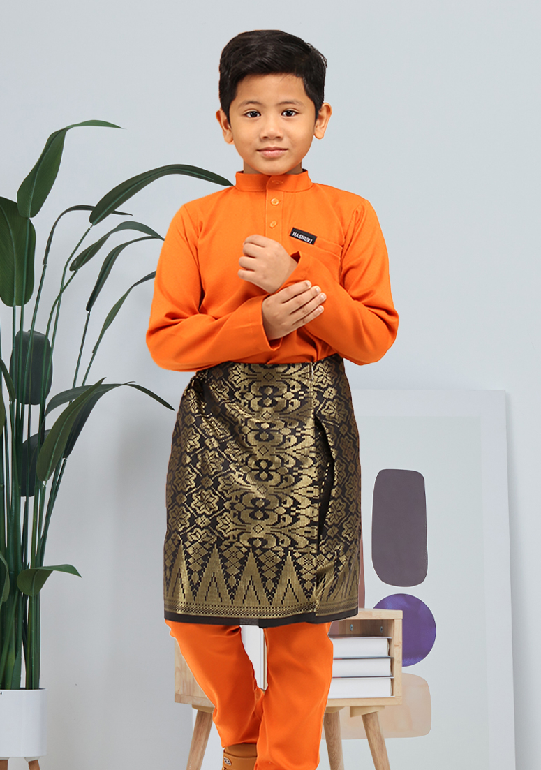 Baju Melayu Jebat Kids - Tangerin Orange&w=300&zc=1