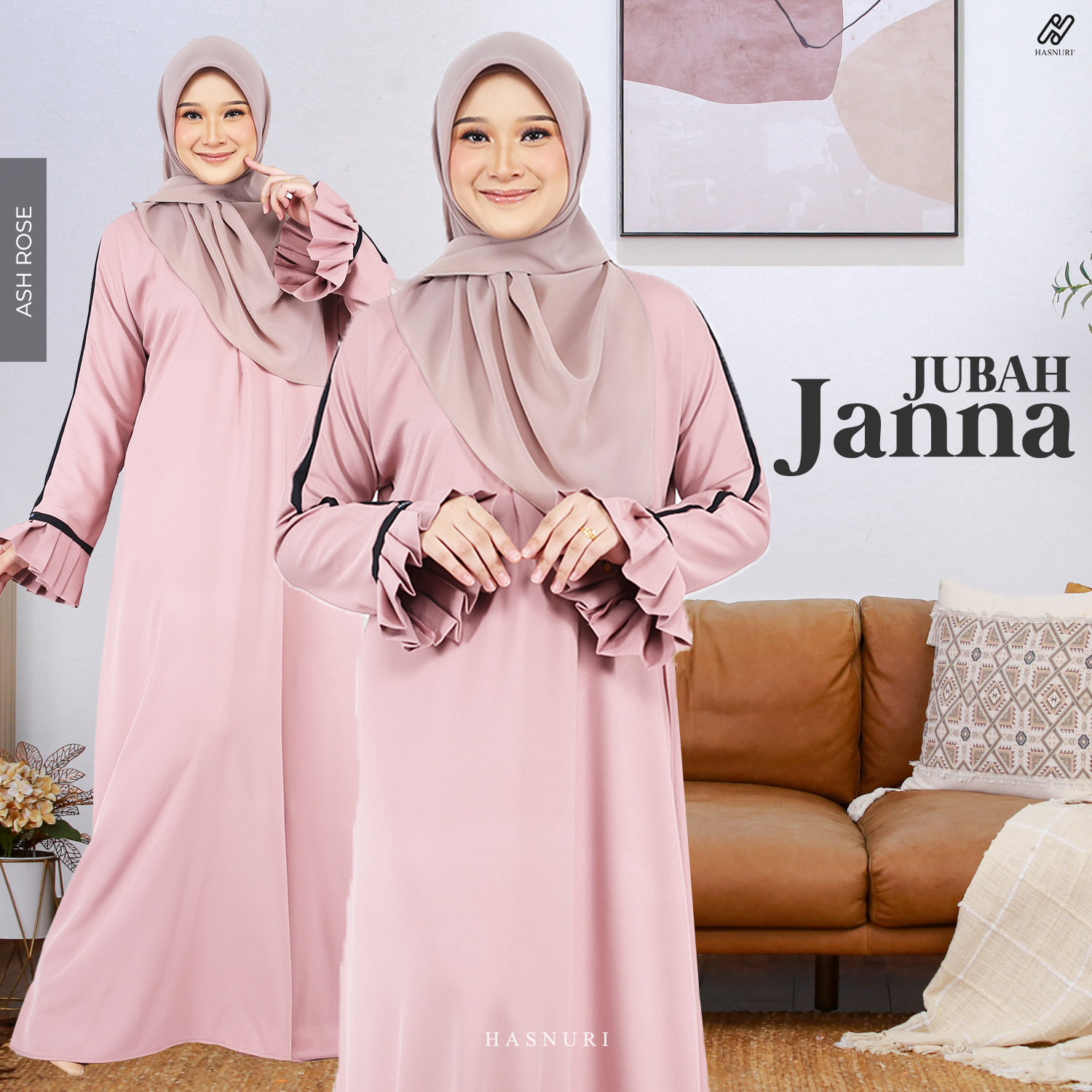 Jubah Janna - Mustard