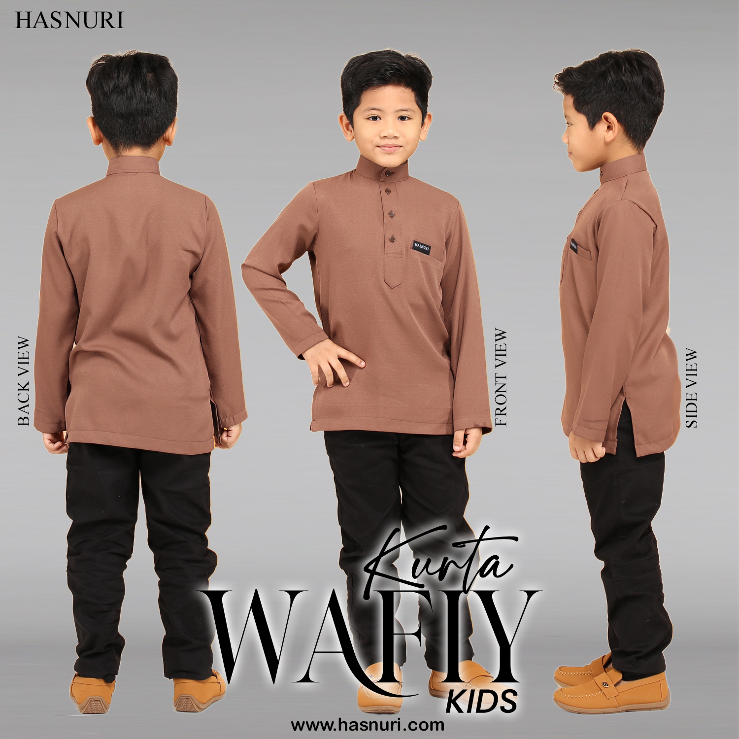 Kurta Wafiy Kids - Soft Brown
