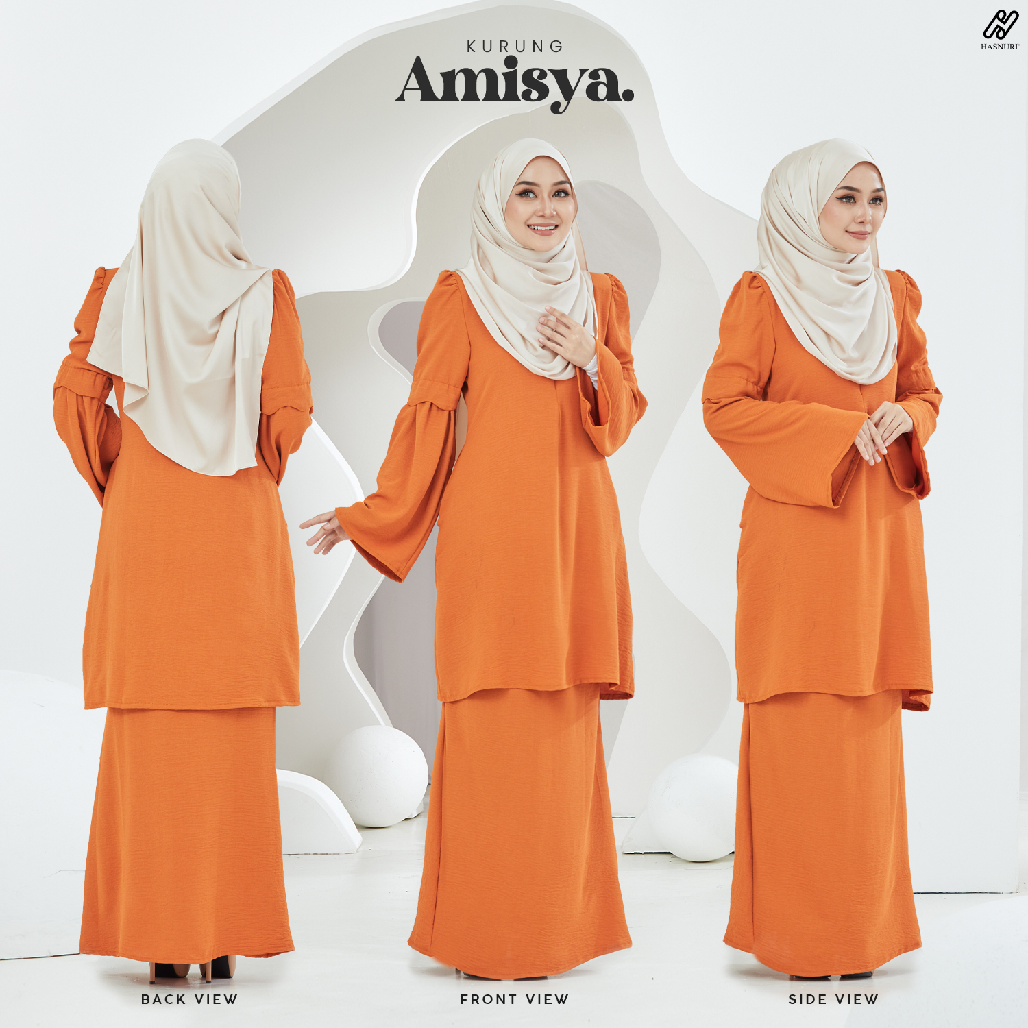 Kurung Amisya - Orange