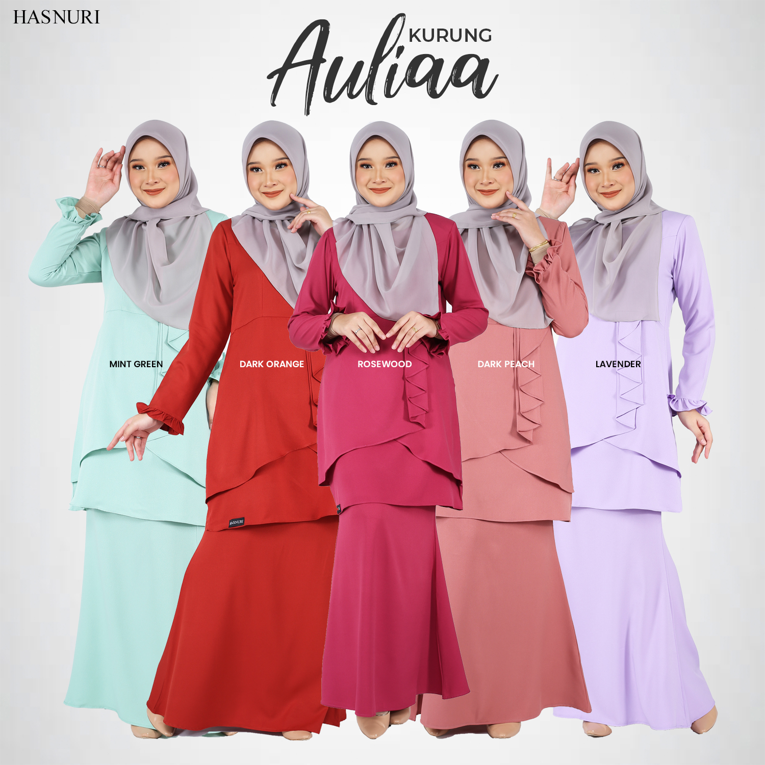 Kurung Auliaa - Dark Orange