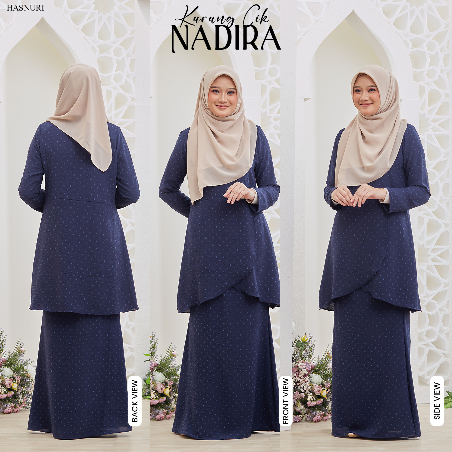 Kurung Cik Nadira - Army Green