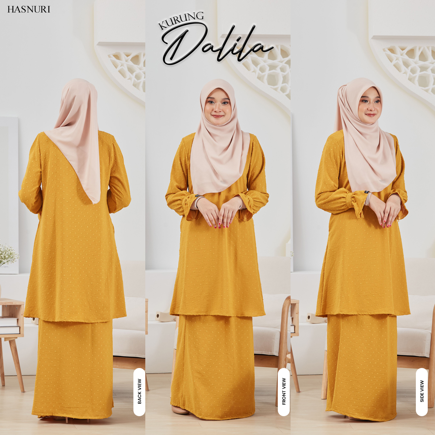 Kurung Dalila - Dark Orange