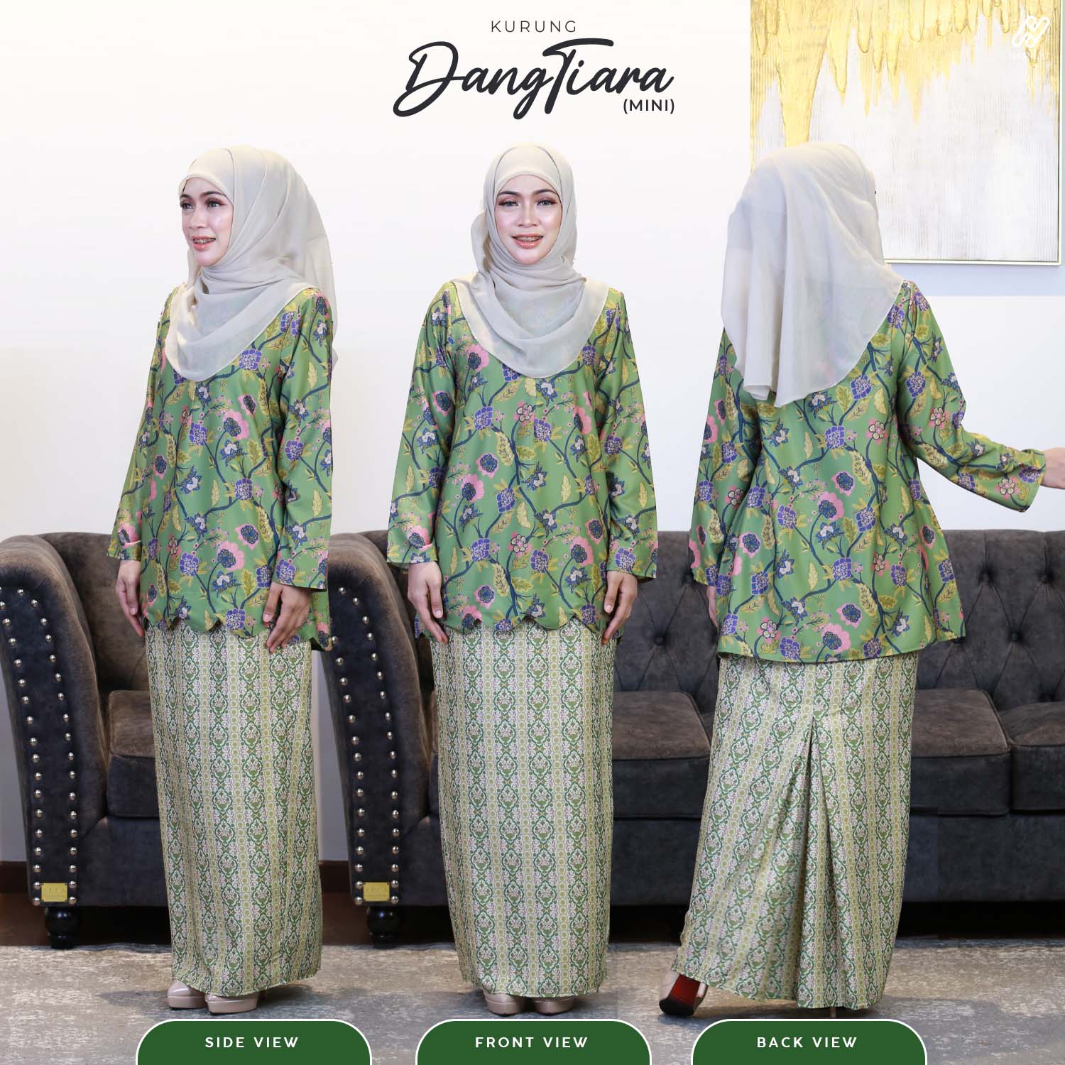 Kurung Dang Tiara Mini - Burgundy