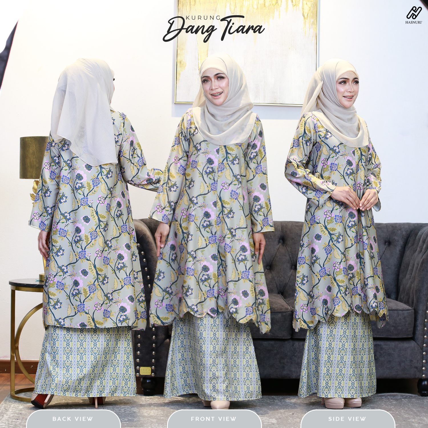 Kurung Dang Tiara - Deep Green