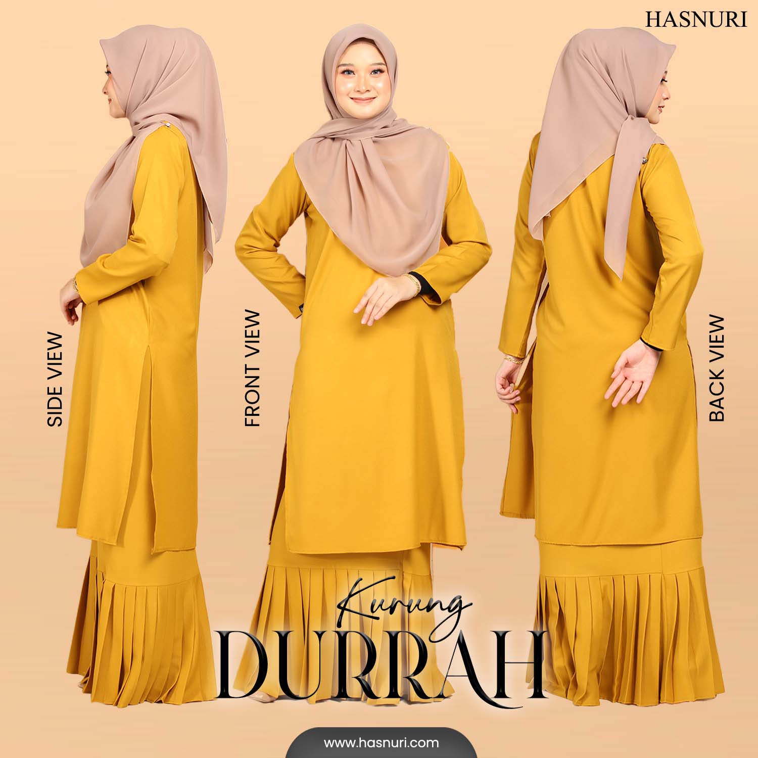 Kurung Durrah - Mustard