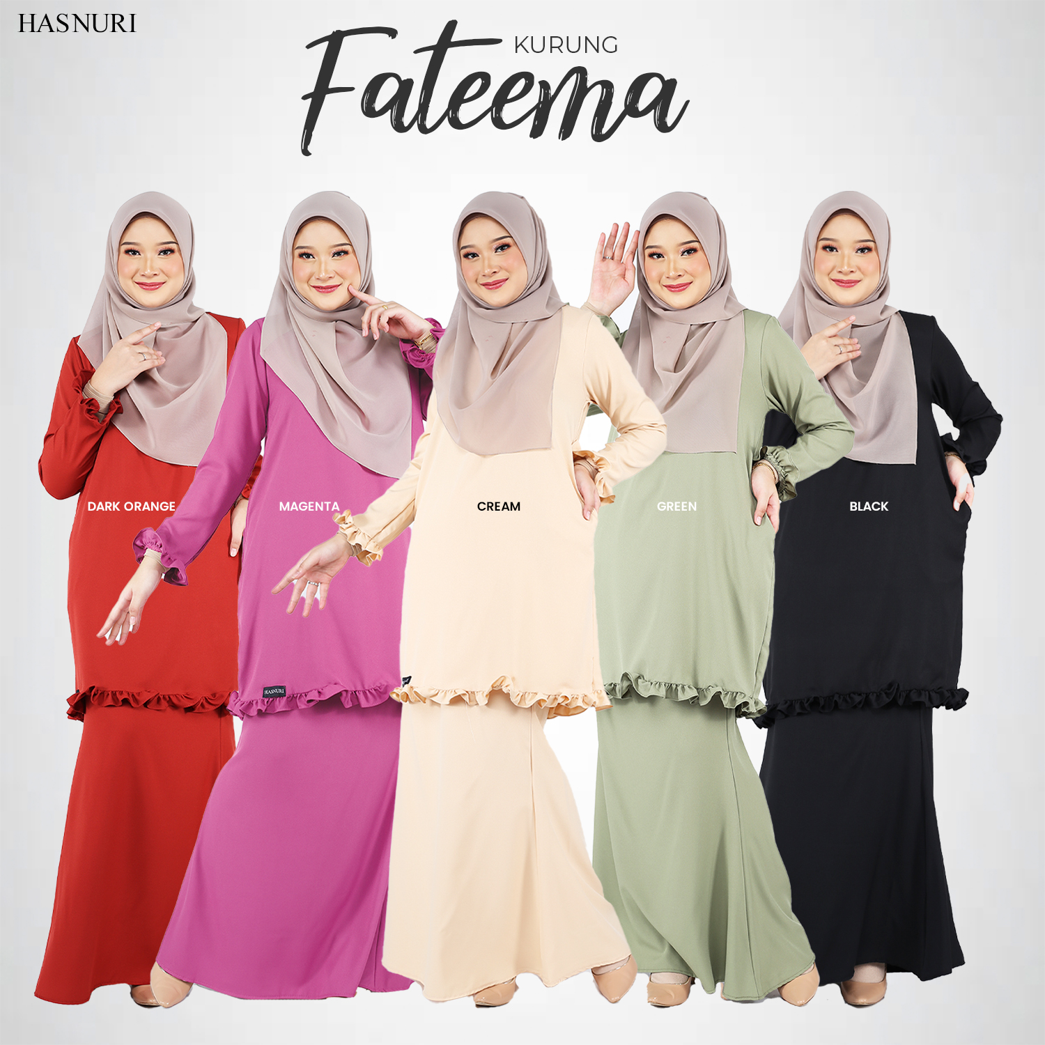 Kurung Fateema - Cream