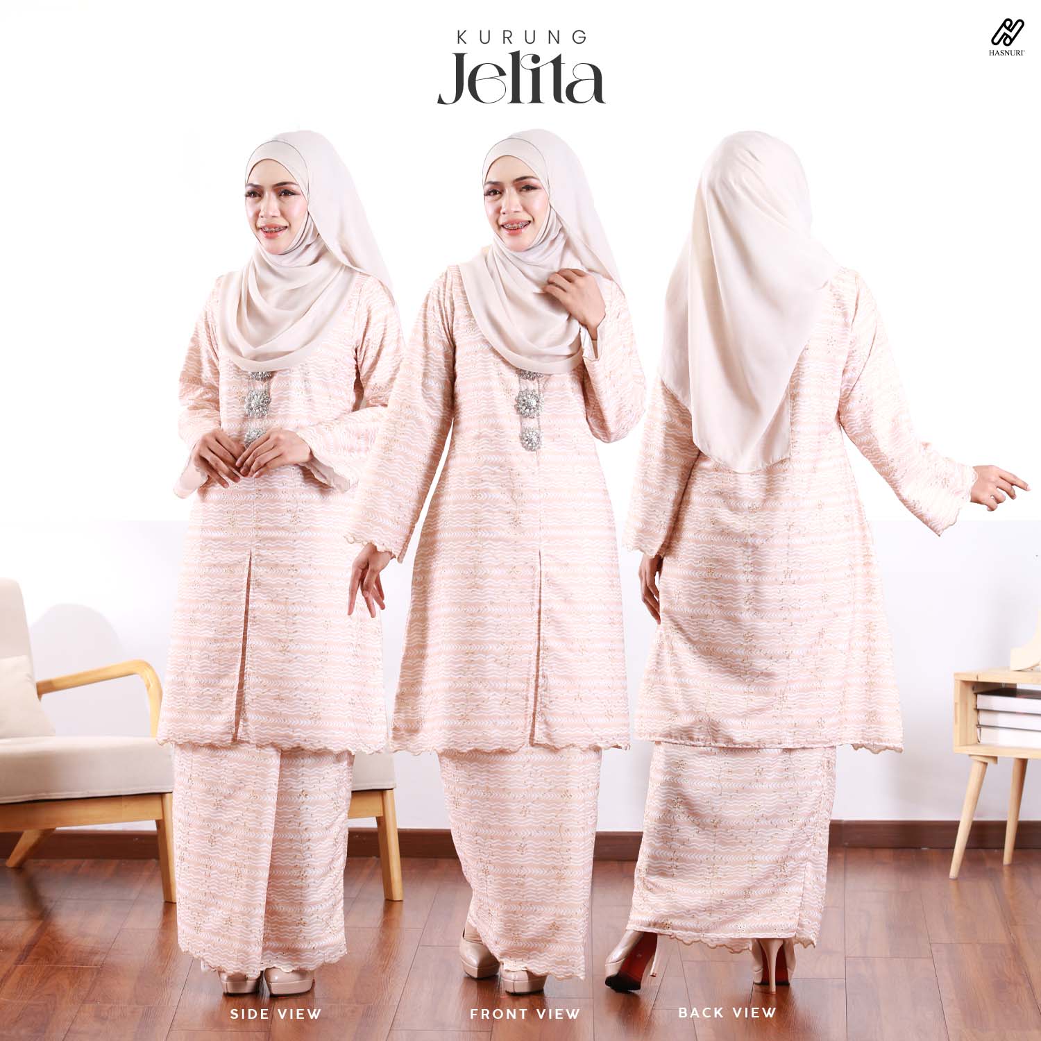 Kurung Jelita - Sand Brown