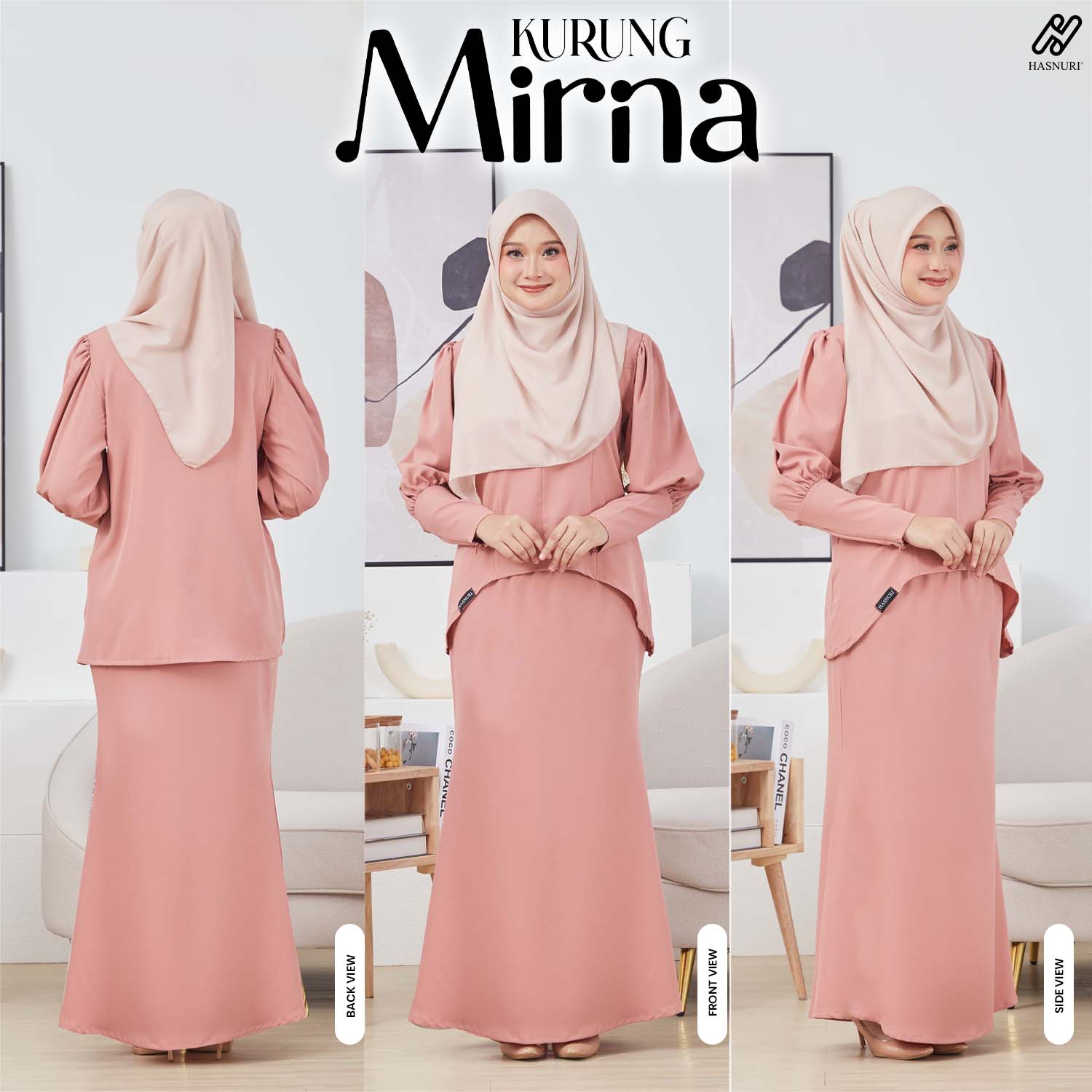 Kurung Mirna - Moss Yellow
