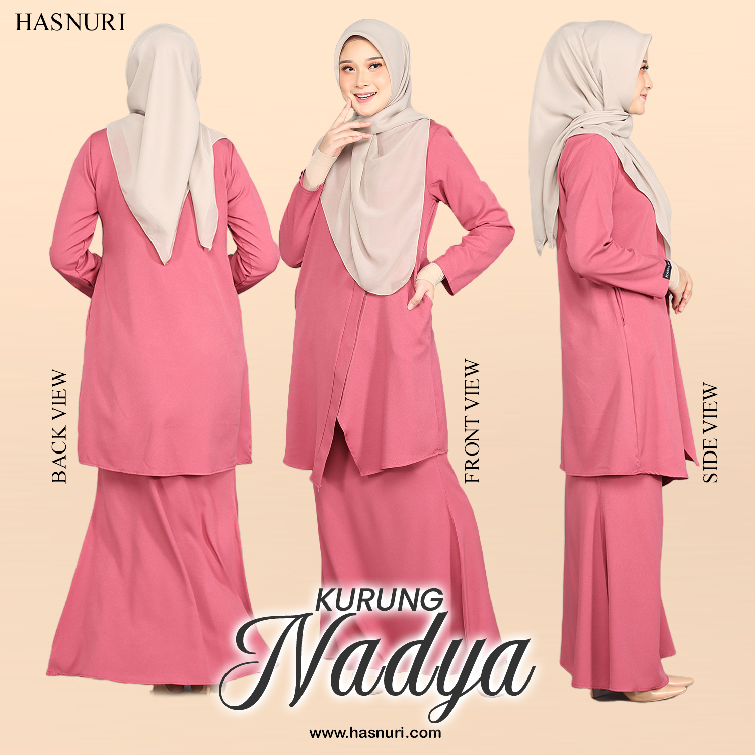 Kurung Nadya - Spruce Grey