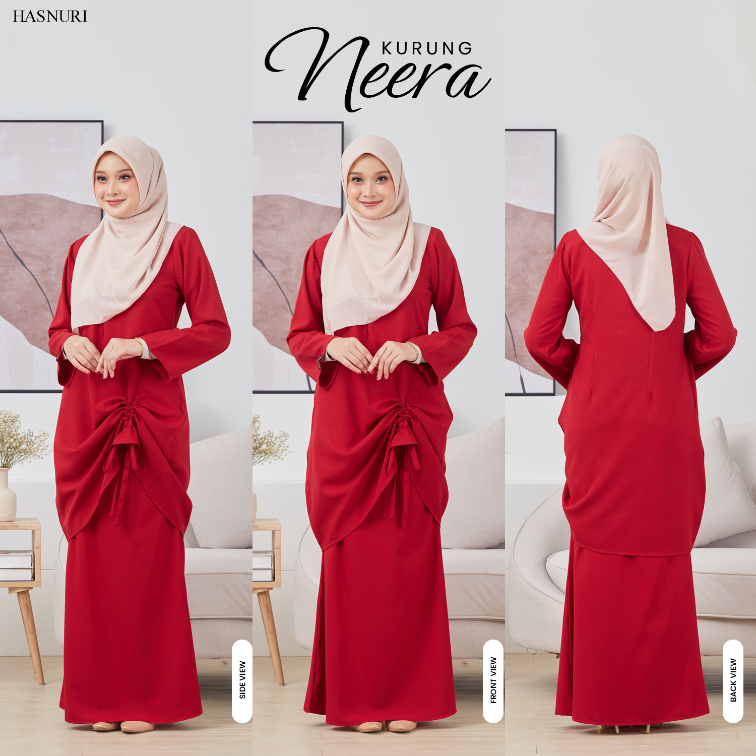 Kurung Neera - Red