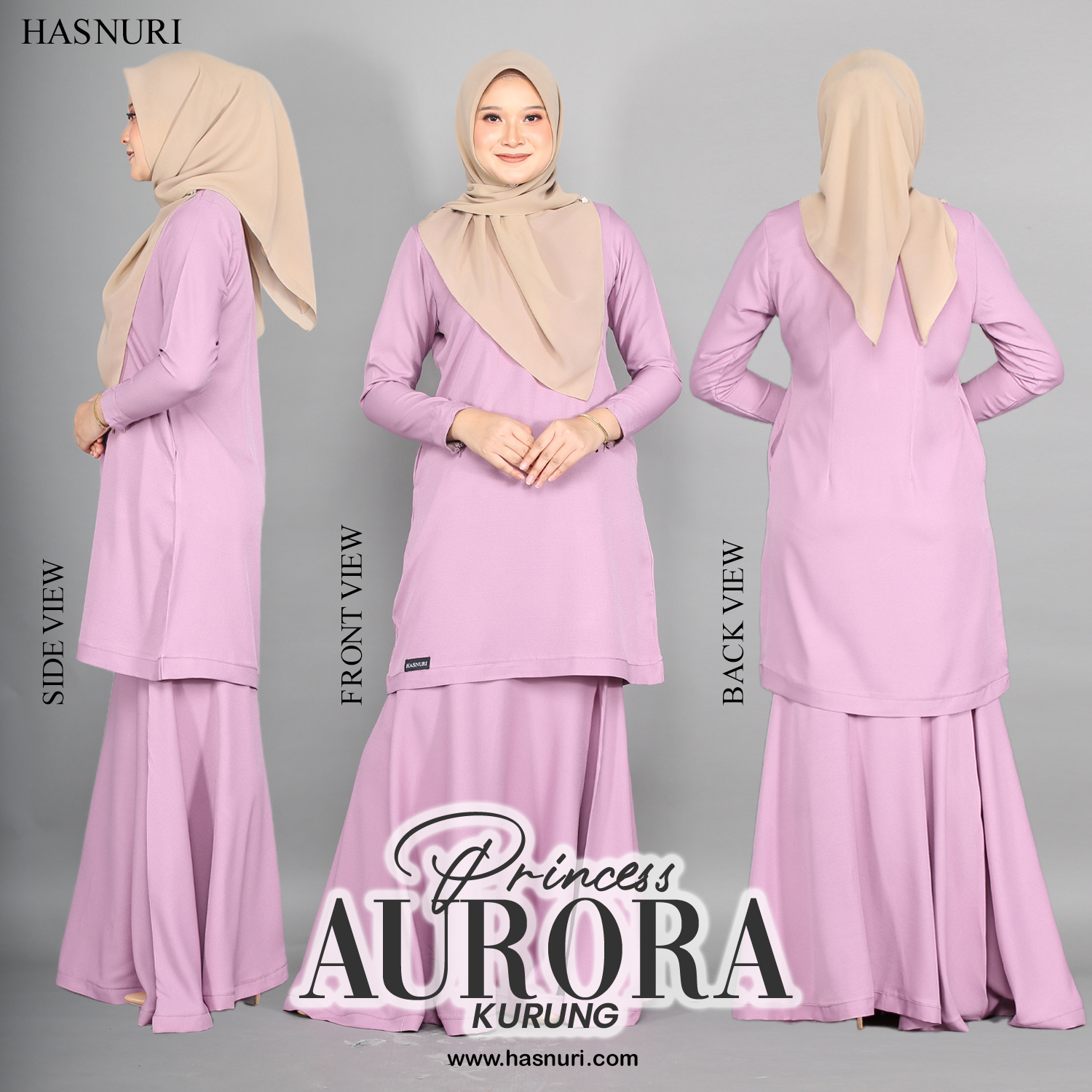 Kurung Princess Aurora - Magenta