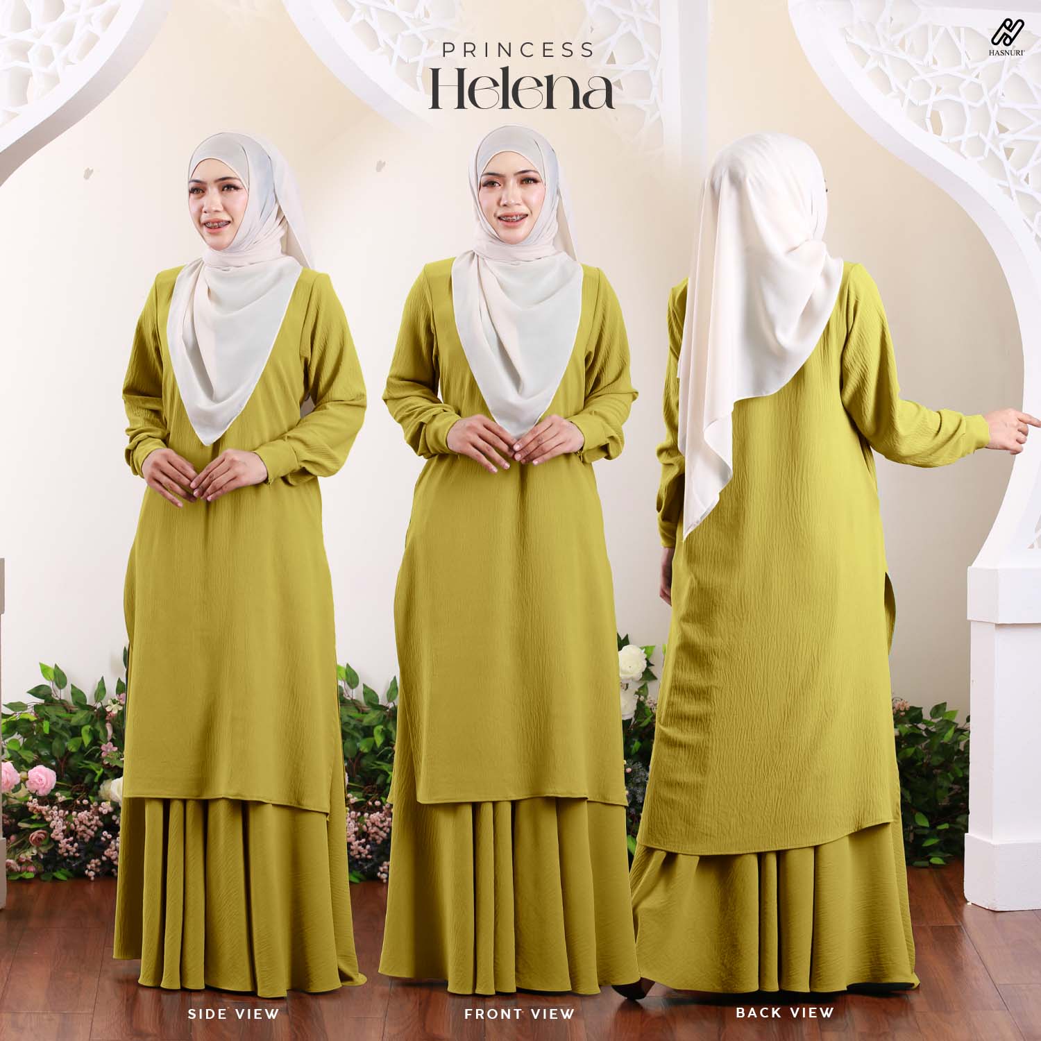 Kurung Princess Helena - Golden Olive