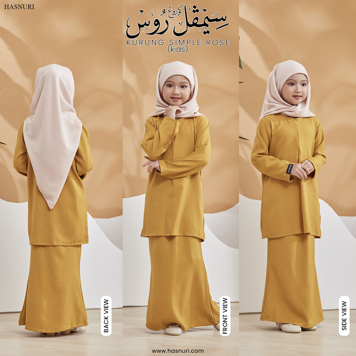 Kurung Simple Rose Kids - French Rose