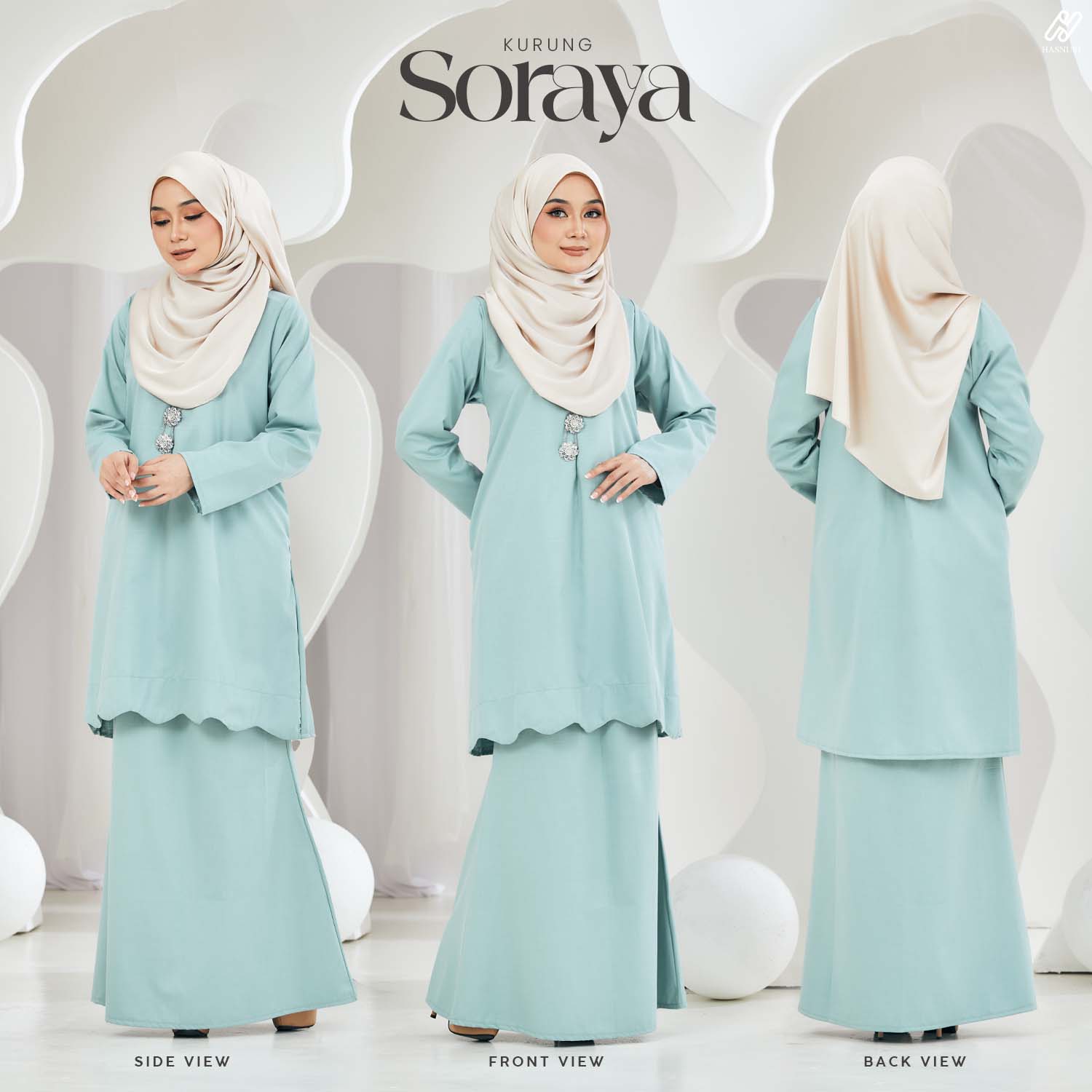 Kurung Soraya - Turkish Blue
