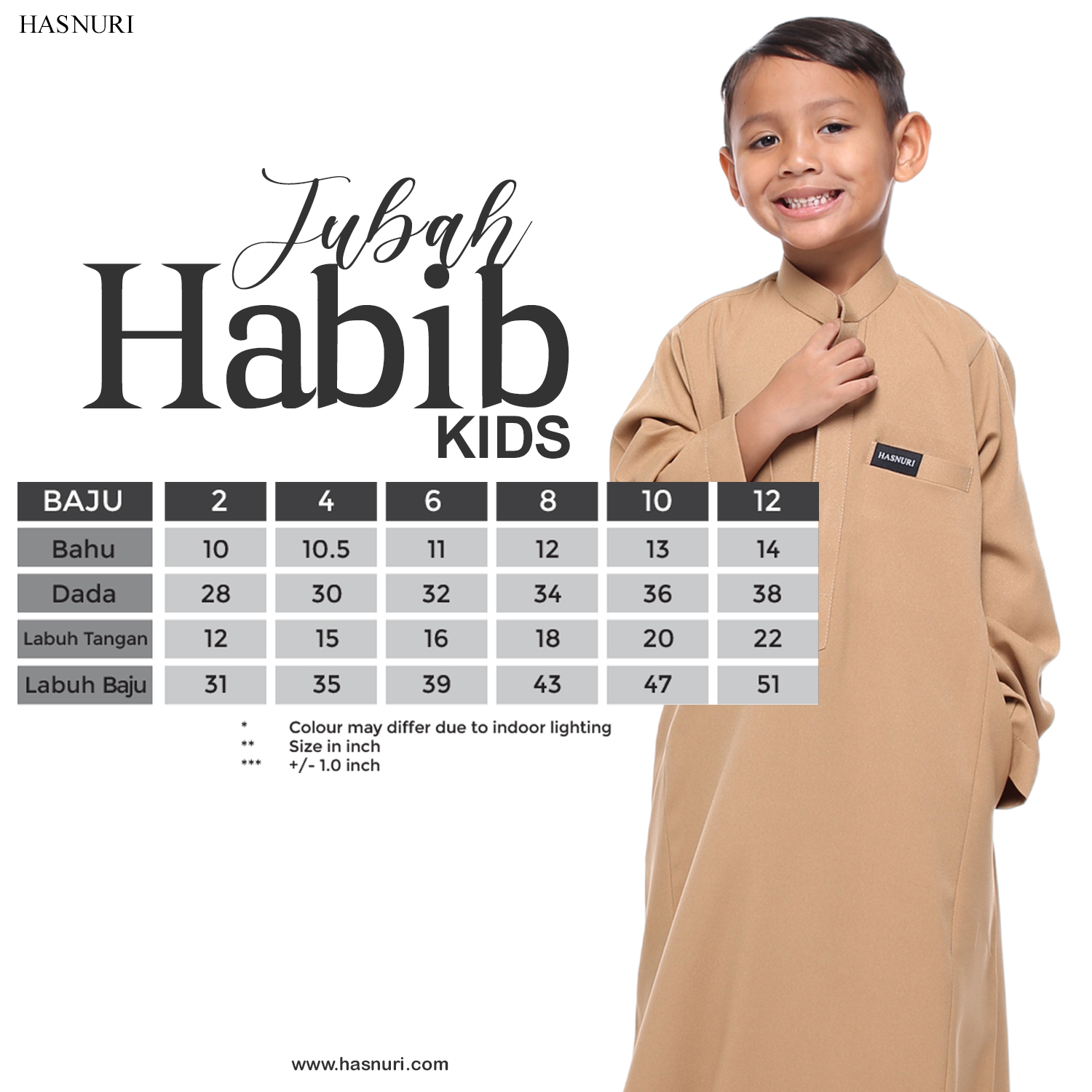 Jubah Habib Kids - Grey