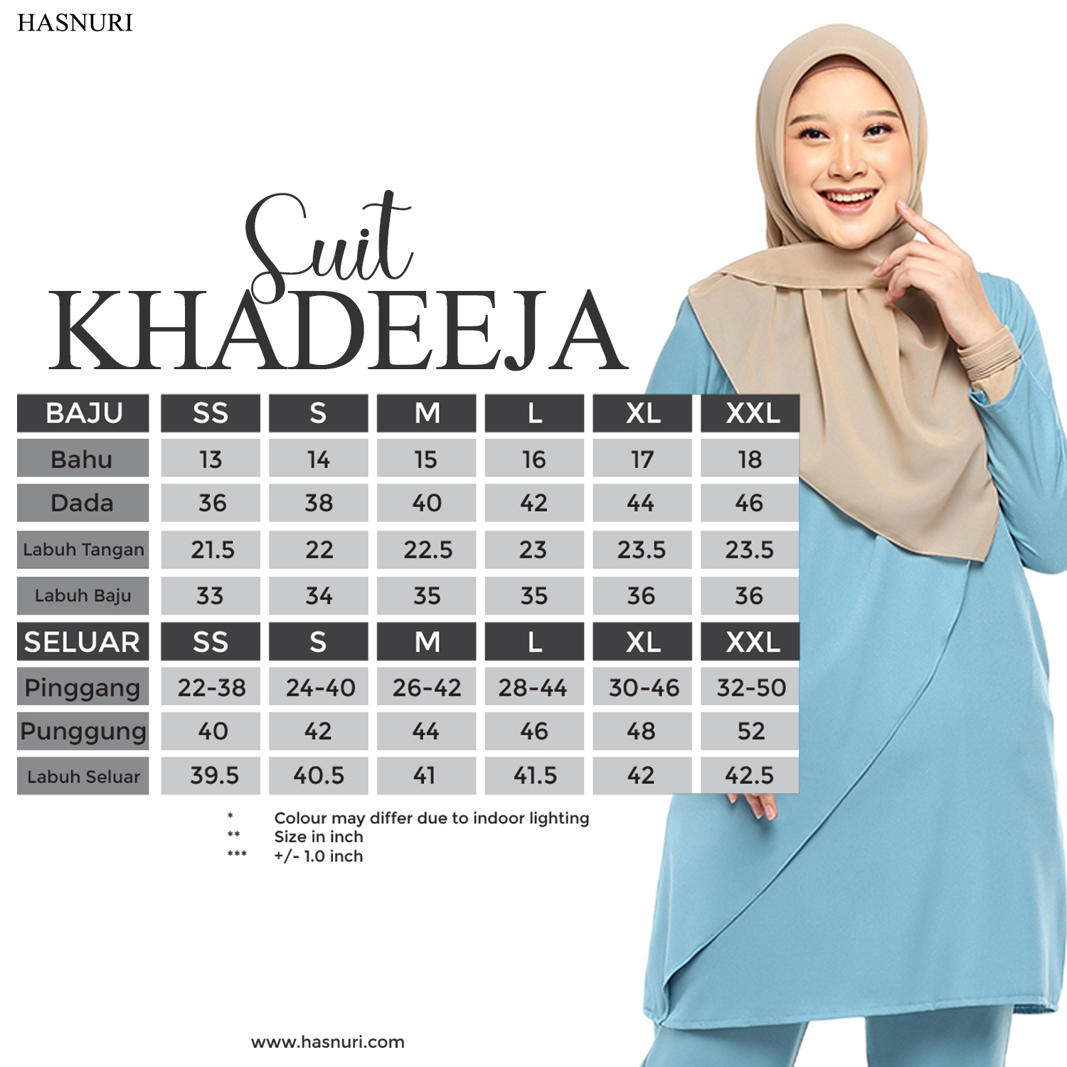 Suit Khadeeja - Maroon