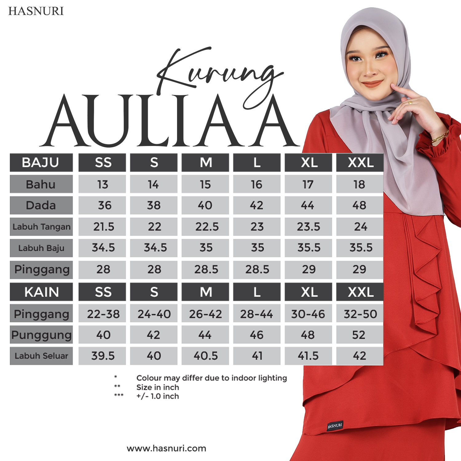 Kurung Auliaa - Dark Peach