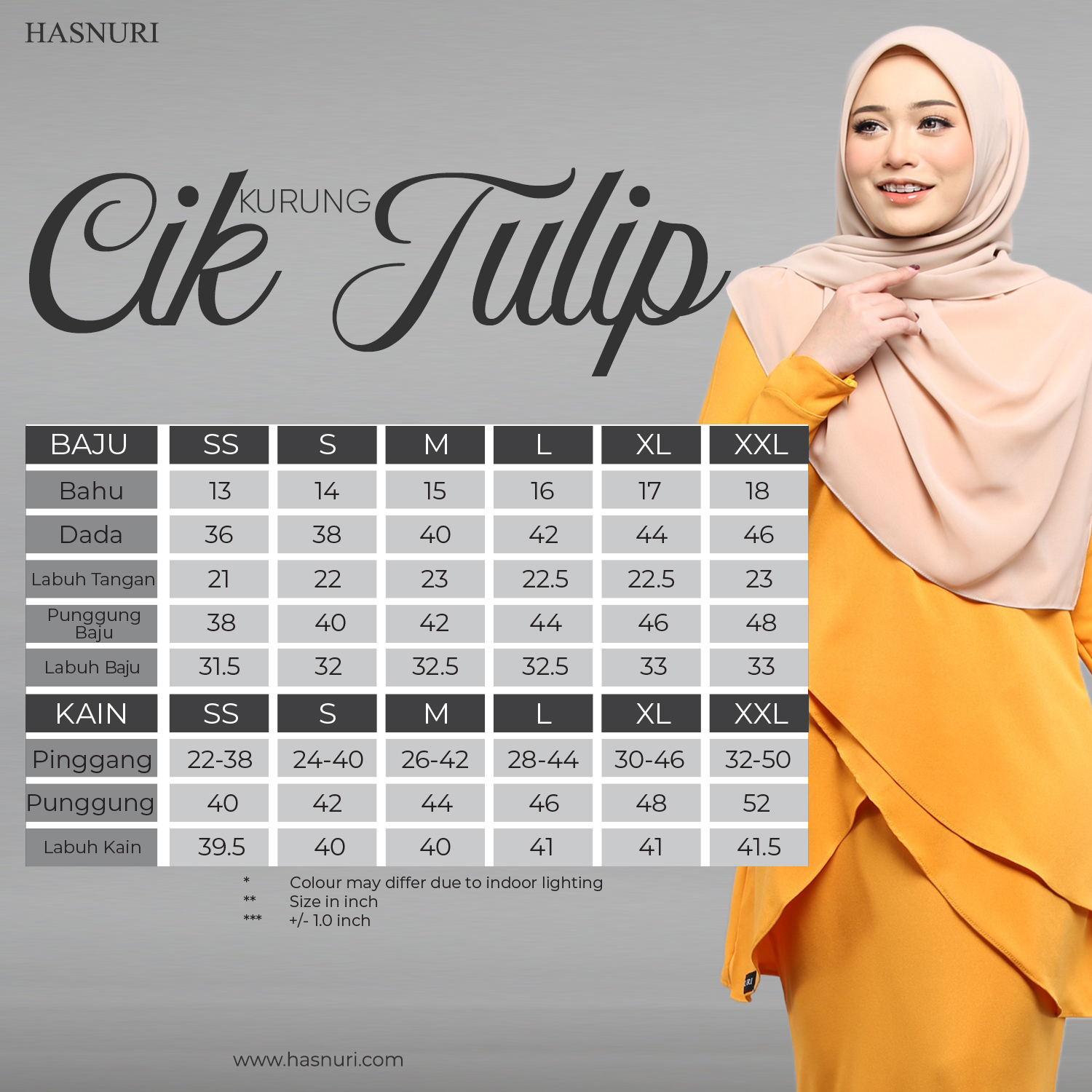 Kurung Cik Tulip - Plum