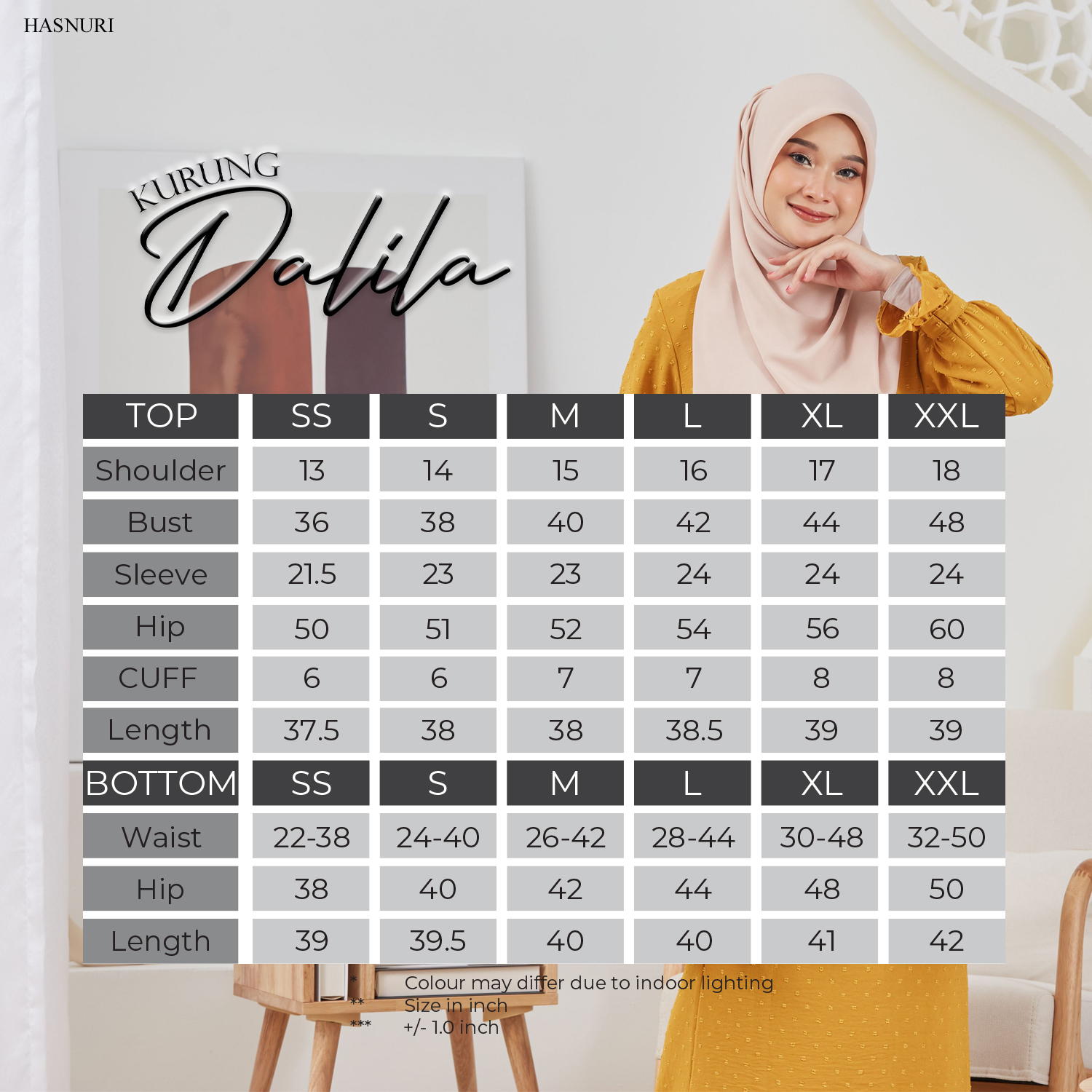 Kurung Dalila - Mustard