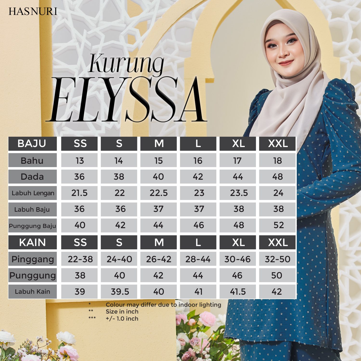 Kurung Elyssa - Teal