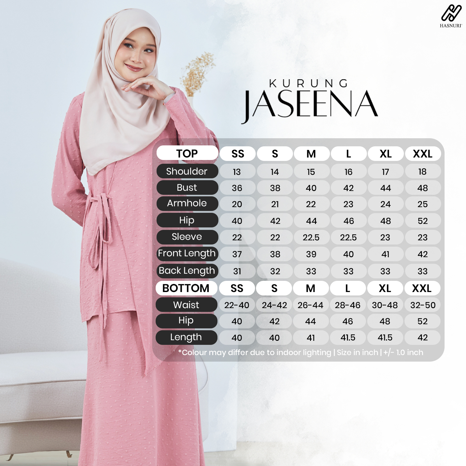 Kurung Jaseena - Orange