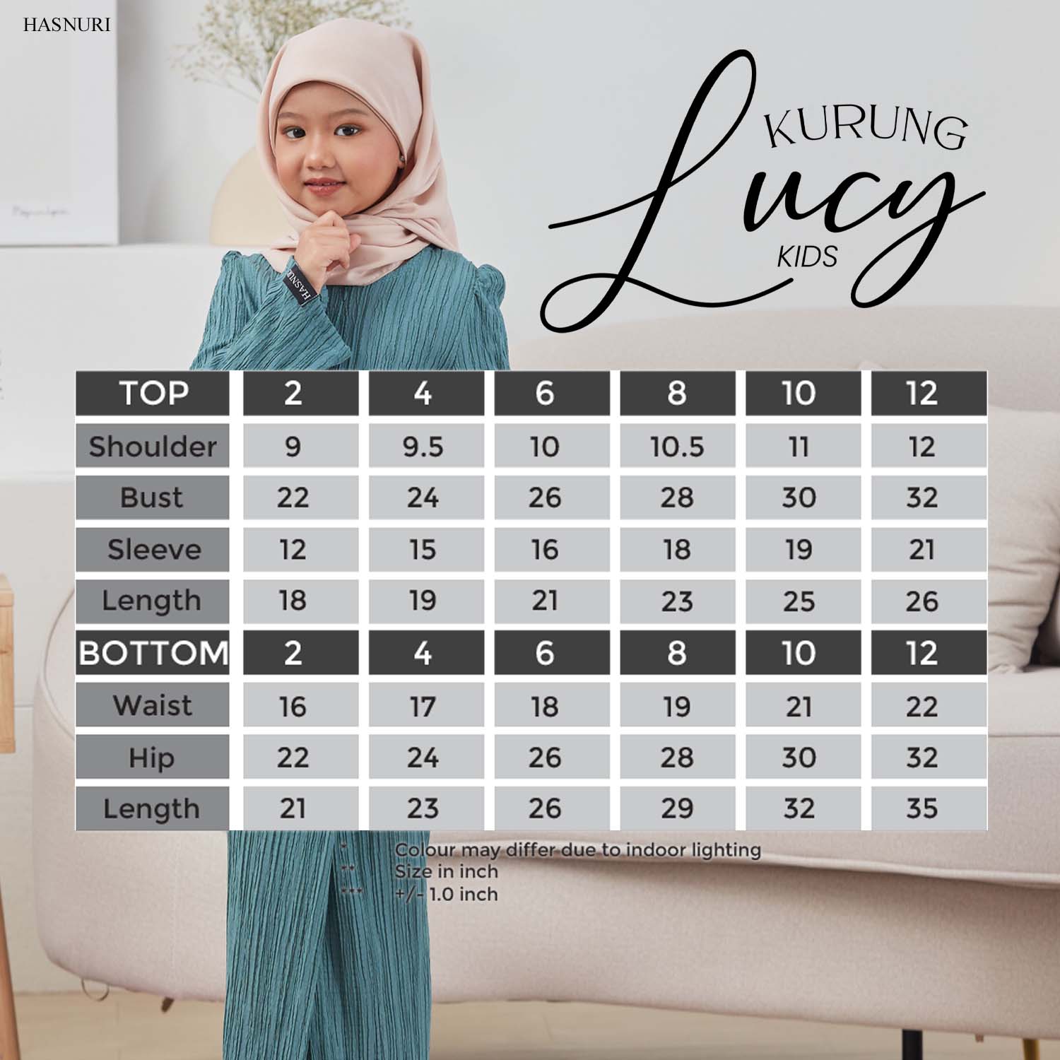 Kurung Lucy Kids - Purple