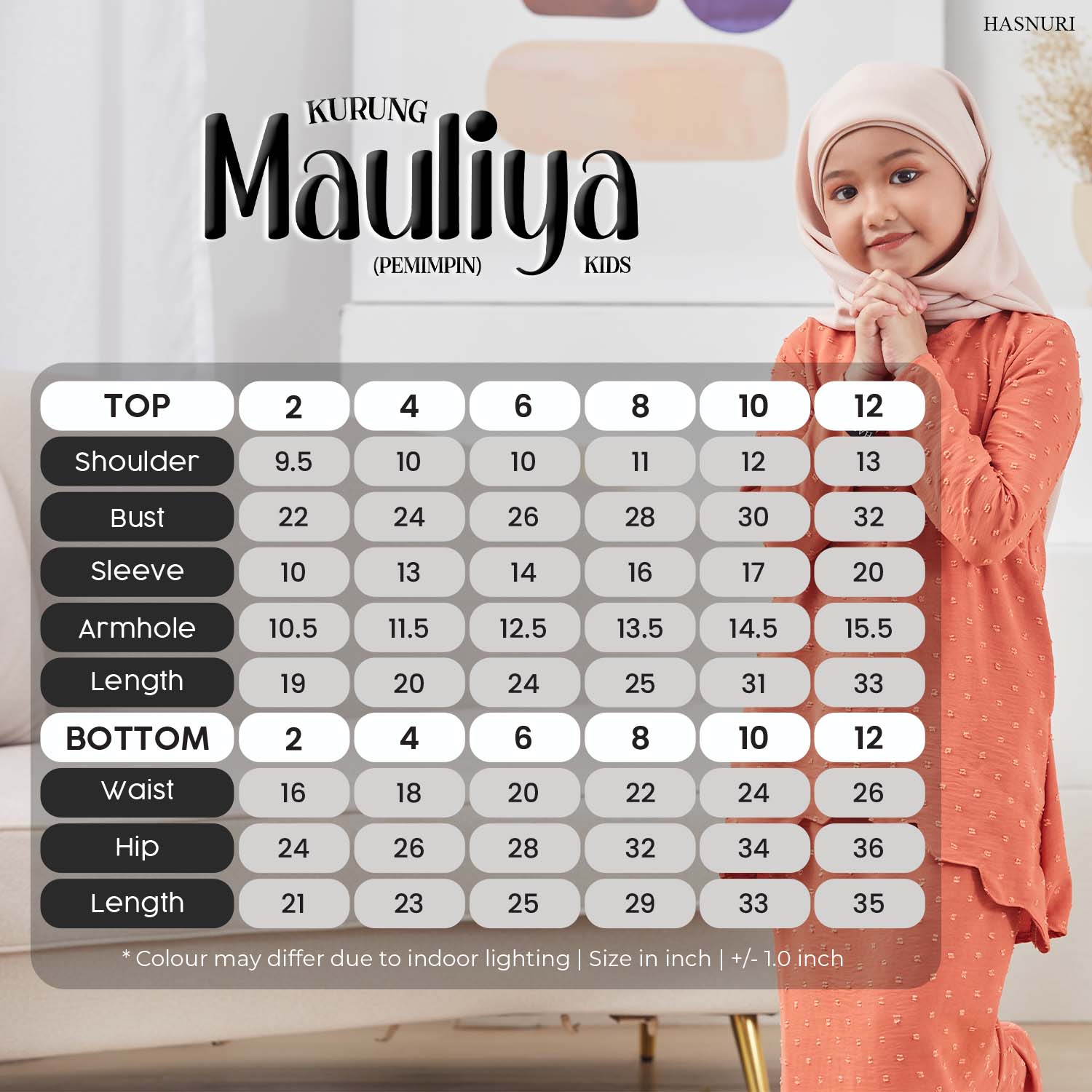 Kurung Mauliya Kids - Mauve
